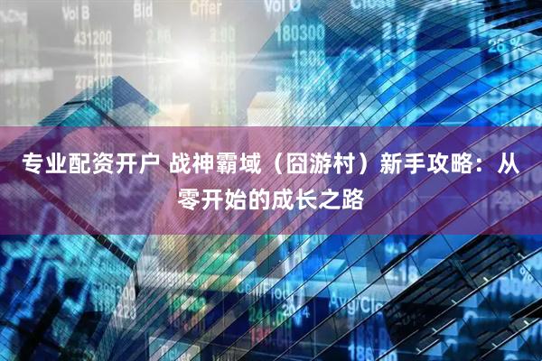 专业配资开户 战神霸域（囧游村）新手攻略：从零开始的成长之路